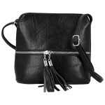 Stylová dámská koženková crossbody Kira, černá