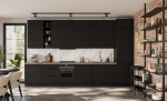 Kuchyňská linka 390 cm Aria 2 Barva korpusu: Černá, Barva dvířek: GR - Graphite AFM