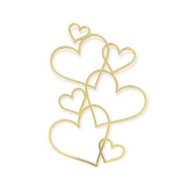 Dortisimo Plastová dekorace na okraj dortu zlatá Srdíčka