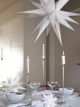 Watt & Veke Závěsná svítící hvězda Sputnik White 60 cm, bílá barva, papír