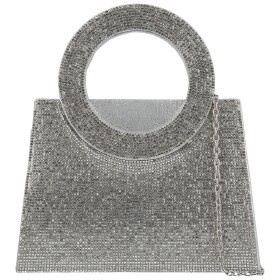 Luxusní dámská plesová kabelka Michelle Moon Ylsa, stříbrná