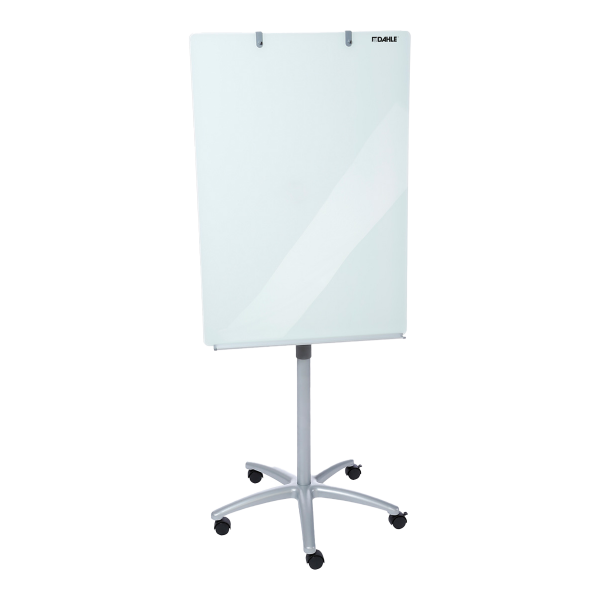 Dahle flipchart mobilní, skleněný, magnetický, se dvěma rameny