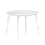 Massivo.cz Jídelní stůl Belluno Elegante 90 cm, bílý, kulatý, borovice, masiv