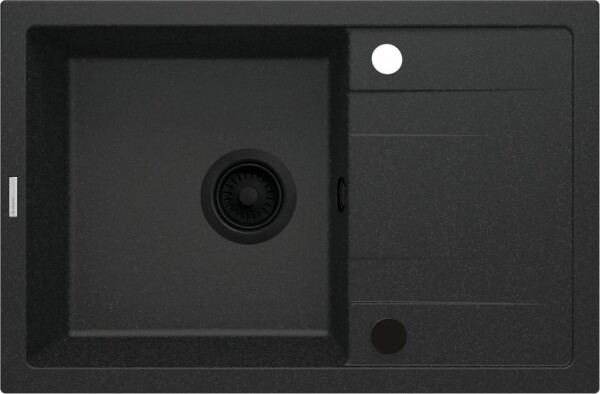 DEANTE - Corio metal grafit Granitový dřez, 1-miska s odkapávačem ZRC_G113
