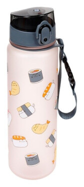 Nerozbitná plastová láhev s víčkem 600 ml Pusheen - Sushi Club