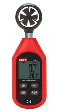 UNI-T UT363 / Anemometr / rychlost větru 0-30 m/s / teplota -10 až 50 °C / MAX/AVG (UT363)