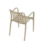 Židle jídelní, stohovatelná, cappucino plast