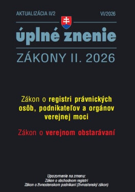 Aktualizácia II/2 2026 – Obchodné a občianske právo