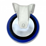 Kolečko pojezdové, 200mm, pevné, tvrdá pryž-modrá, 300kg