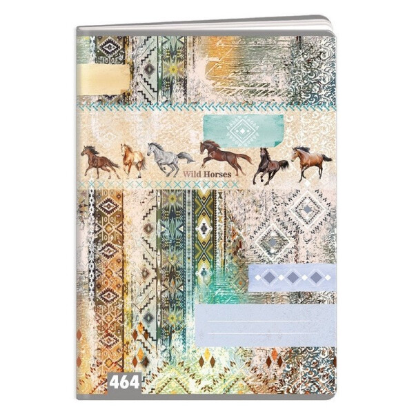 Sešit A4, 60 listů, typ 464 Wild horses