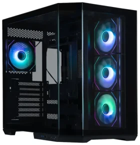 BitFenix T10 černá / Skříň / ATX / 4x 120mm ARGB + controller / USB 3.0 / USB-C / bez zdroje / panoramatická bočnice (BFC-T10-300-KKGSK-4A)