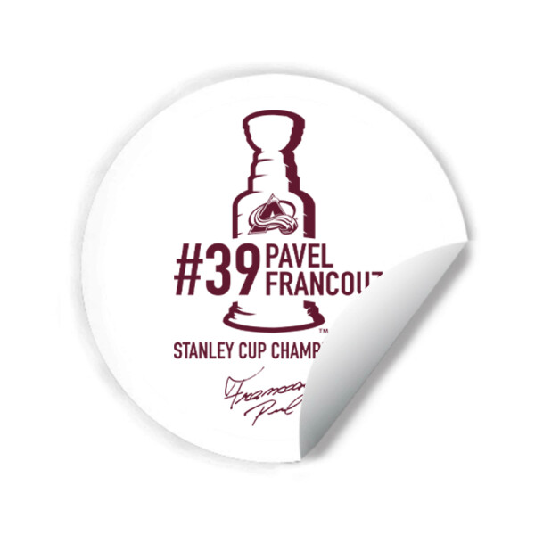 Fanda-NHL.cz Samolepka Pavel Francouz #39 Stanley Cup Champion 2022 Colorado Avalanche 7 cm% 1 ks