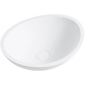 CERANO - Umyvadlo z litého mramoru Zara - na desku - bílá matná - 42x34 CER-WB21