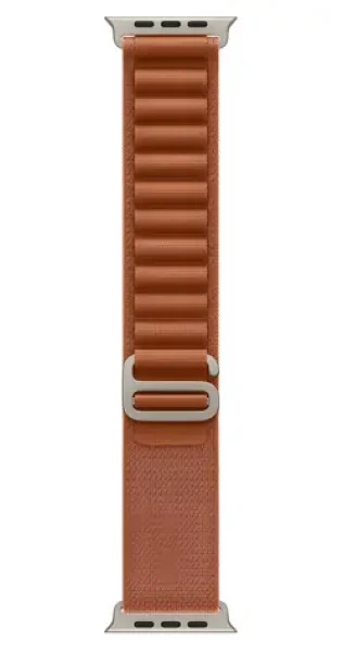Apple Watch Alpine Loop terakotová vel. L / Řemínek / 44/45/46/49 mm / Přírodní titan (MFTD4ZM/A)