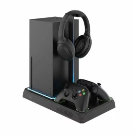 FIXED Multifunkční stanice pro Xbox Series X a S s odvětráváním a nabíjením pro dva ovladače Xbox černá (FIXXB-MCS-BK)