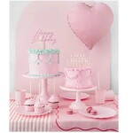 PartyDeco Zápich Happy Birthday růžový