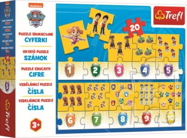 Puzzle Čísla Tlapková patrola