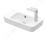 VILLEROY & BOCH - O.novo Umývátko Compact 500x250 mm, s přepadem, otvor pro baterii vpravo, AntiBac, CeramicPlus, alpská bílá 4342R5T2