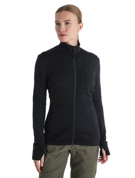 Dámská merino mikina ICEBREAKER Wmns 260 Quantum IV LS Zip, Black velikost: XS