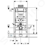 GEBERIT - Duofix Předstěnová instalace pro závěsné WC, výška 98 cm 111.030.00.1