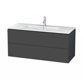 DURAVIT - L-Cube Umyvadlová skříňka 55x122x48 cm, 2 zásuvky, grafit mat LC624304949