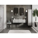 MEXEN/S - Orio koupelnová skříňka 120 cm s umyvadlem Vela, 1 šuplík, šedá mat/bílá mat 91A10-12023-1-BF62-W23M01