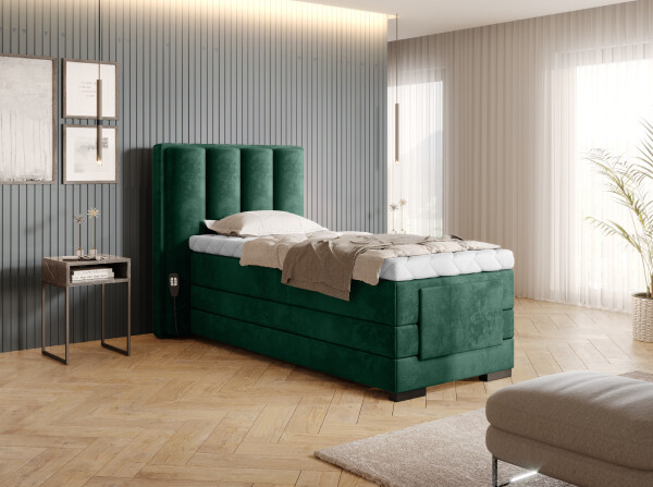 Boxspring Veros 90 Rozměr: 90 x 200 cm, látka: Nube 35