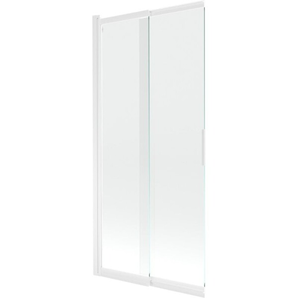 MEXEN - Fox vanová zástěna 2-křídlová posuvná 85 x 150, transparent, bílá 891-085-002-20-00