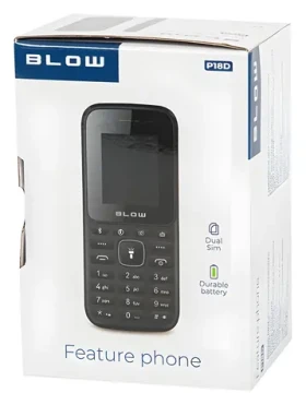 BLOW P18D černá / Tlačítkový telefon / Dual SIM / 4,4” displej / FM rádio / Bluetooth (75-031#)