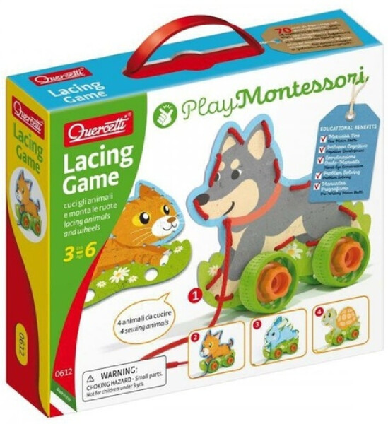 Lacing Game lacing animals & wheels - šněrovací zvířátka s kolečky