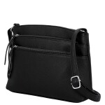 Stylová dámská koženková crossbody kabelka Lumi, černá