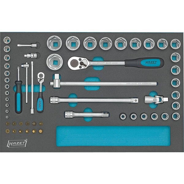 Hazet sada nástrčných klíčů metrický 1/4 (6,3 mm), 1/2 56dílná 163-57/56
