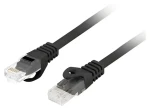 Lanberg Cat6 černá / Patch kabel / UTP / 2 m / LSZH / CU / Fluke Passed (PCU6-10CU-0200-BK)