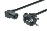 Digitus Napájecí kabel Schuko 90° - IEC C13 90° 1,8m černá / Napájecí kabel / H05VV-F3G / 10A 250V (AK-440102-018-S)