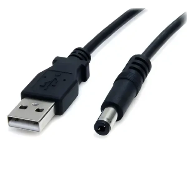 StarTech napájecí kabel USB na Barrel Type M černá / Napájecí kabel / 5 mm / 0,9 m (USB2TYPEM)