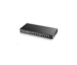 Zyxel GS1900-8HP v3 8-port Desktop Gigabit Web Smart PoE switch: 8x Gigabit metal, IPv6, PoE budget 70W, fanless EDF_311966