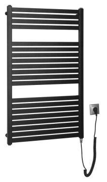 AQUALINE - TONDI-E elektrické otopné těleso rovné 600x970 400 W, černá mat DE466T