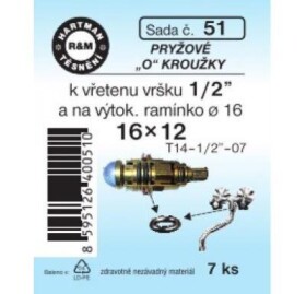 Sada "O" kr.vřetena bater. 1/2" - 16x12 - 7