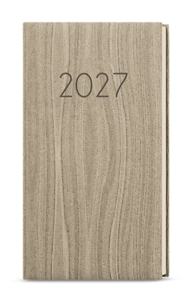 Týdenní diář 2027 Baloušek Jakub Wood kapesní světle hnědá
