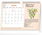 Stolní měsíční plánovací kalendář se semínky 2026 NOTIQUE, 30 x 21 cm