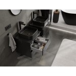 MEXEN/S - Orio koupelnová skříňka pod umyvadlo 50, 2 zásuvky, černá lesk 91A10-05047-2-BFF70
