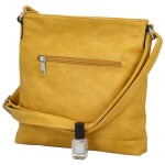 Trendy dámská koženková crossbody Laka, světle žlutá