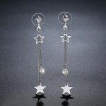 Náušnice Swarovski Elements Ferrara, Bílá/čirá