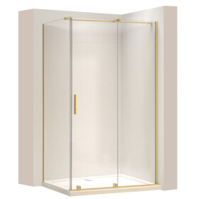 REA/S - Sprchová kabina Montana Gold Brush 130x90 KPL-K2517