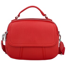 Trendy dámská koženková crossbody kabelka Badamia, červená