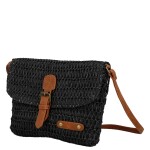 Dámská pletená crossbody kabelka Olive Boho, černá