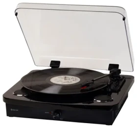 Denver VPL-230 černá / Gramofon / BT / SD / připojení k PC pomocí USB / umožňuje nahrávání LP desek do PC (dvpl230b)
