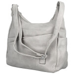 Stylová dámská koženková crossbody kabelka Gianni, světle šedá