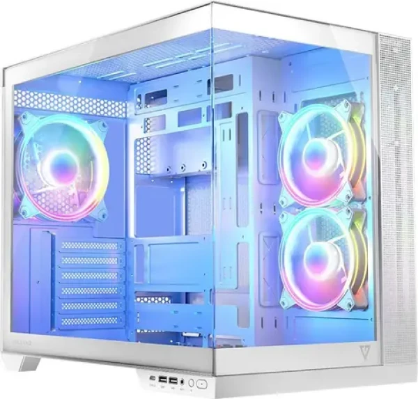 MODECOM Volcano Panorama Apex ARGB 3F bílá / Skříň / mATX / Mini-ITX / 1x USB-C / ARGB / bez zdroje (AT-PANORAMA-3F-ARGB-20-000000-0002)