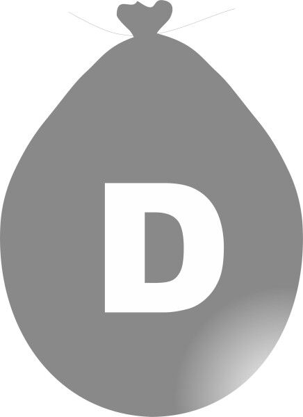 Balónek písmeno D stříbrné balonky.cz Balónek písmeno D stříbrné balonky.cz